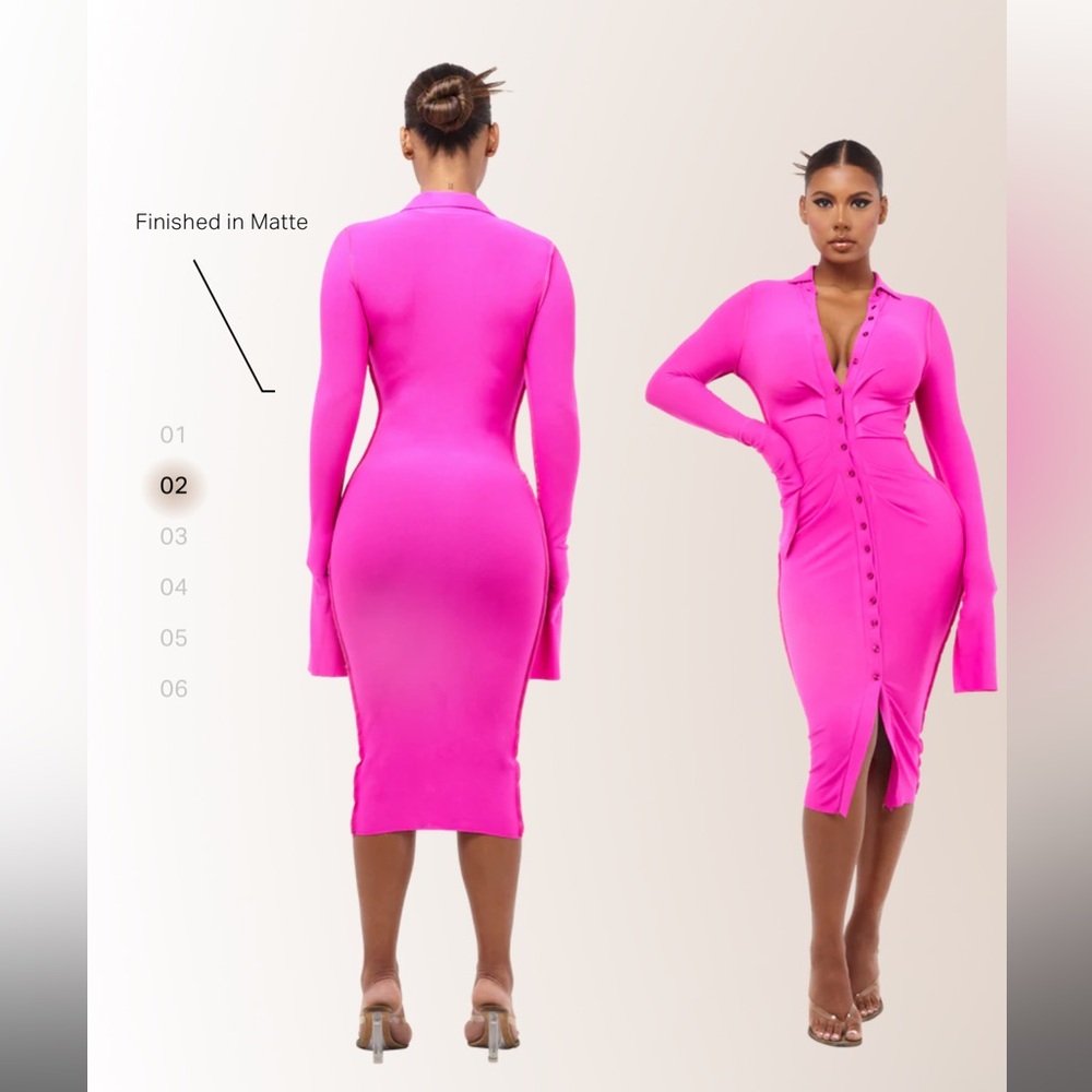 Coucoo Moorea Dress in Electric Rose - Picture 5 of 6